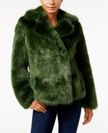 MICHAEL Michael Kors Faux-Fur Peacoat at Macys