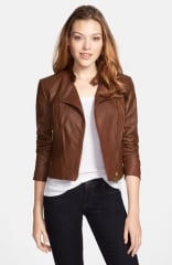 MICHAEL Michael Kors Leather Moto Jacket at Nordstrom