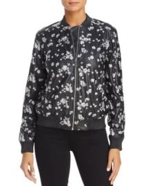 MICHAEL Michael Kors Metallic Embroidered Faux Leather Bomber Jacket   Bloomingdales at Bloomingdales