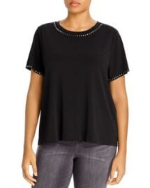 MICHAEL Michael Kors Plus Pyramid Studded T-Shirt Women -  Plus - Bloomingdale s at Bloomingdales