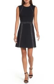 MICHAEL Michael Kors Pyramid Stud Zipper Detail Dress at Nordstrom