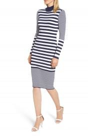 MICHAEL Michael Kors Ribbed Mock Neck Midi Dress at Nordstrom