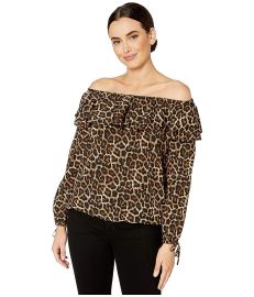 MICHAEL Michael Kors Ruffle Peasant Top com at Zappos