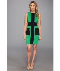 MICHAEL Michael Kors Sleeveless Zip Pocket Dress Spring Green at Zappos