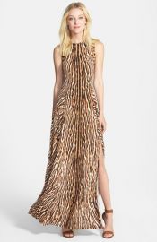 MICHAEL Michael Kors Studded Mix Print Maxi Dress at Nordstrom