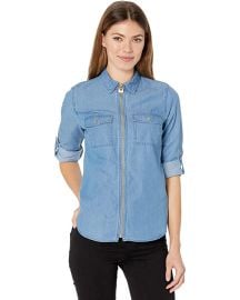 MICHAEL Michael Kors Tencel Dog Tag Shirt at Michael Kors