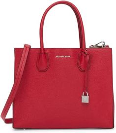 MICHAEL Michael Kors Women39s Mercer Tote Bright Red One Size Handbags com at Amazon