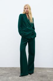 MID-RISE PANTS - Green   United States at Zara