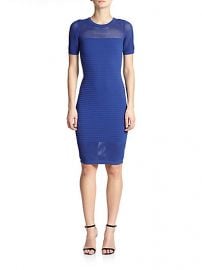 MILLY - Engineered Mesh Sheath Dress at Saks Fifth Avenue