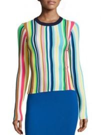 MILLY - Vertical Striped Rainbow Pullover at Saks Fifth Avenue