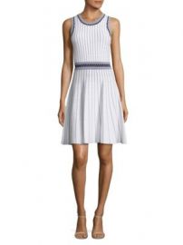 MILLY - Vertical Texture Flare Dress at Saks Off 5th