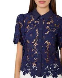 MILLY Addison Roja Lace Top Bloomingdales at Bloomingdales