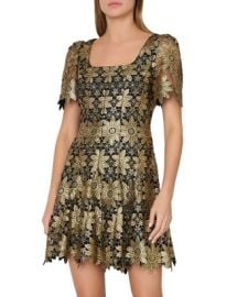 MILLY Ilisa Lace Godet Mini Dress Bloomingdales at Bloomingdales