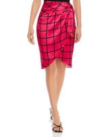 MILLY Liza Windowpane Wrap Skirt Women - Bloomingdale s at Bloomingdales