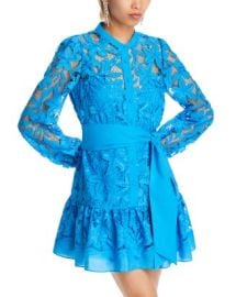 MILLY Nellie Sequined Lace Mini Dress Bloomingdales at Bloomingdales