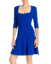 MILLY Ribbed Fit and Flare Dress Women - Bloomingdale s at Bloomingdales