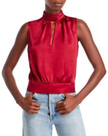 MILLY Rozanna Satin Sleeveless Top   Bloomingdales at Bloomingdales