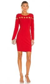 MILLY Scallop Cut Out Fitted Dress in Poppy from Revolve com at Revolve