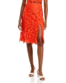 MILLY Summer Floral Lace Skirt Bloomingdales at Bloomingdales