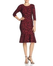 MILLY Textured Leopard-Print Dress Bloomingdales at Bloomingdales