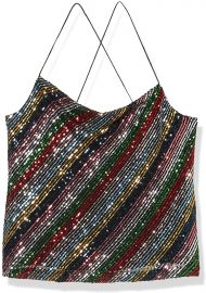 MILLY Women s Gia Cowel Neck Cami at Amazon