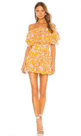 MISA Los Angeles Luella Dress in Yellow Washed Wildflower from Revolve com at Revolve