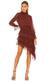 MISA Los Angeles X REVOLVE Savanna Dress in Mini Red Banana Leaf from Revolve com at Revolve