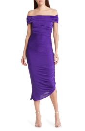 MISHA COLLECTION Keoni Ruched Off the Shoulder Dress at Nordstrom