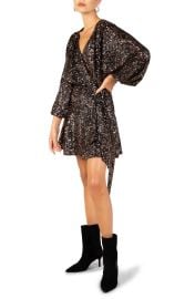 MISHA Collection June Sequin Long Sleeve Cocktail Dress at Nordstrom