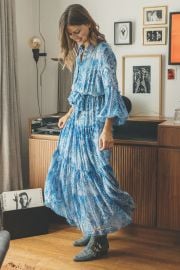 MISS JUNE PARIS T-47 Delicate Maxi Shirt Dress - Blue Smoke amp Mirrors Boutique at Smoke and Mirrors