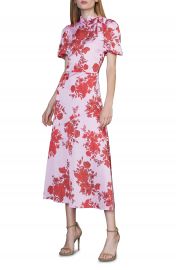 ML Monique Lhuillier Floral Satin Dress   Nordstrom at Nordstrom