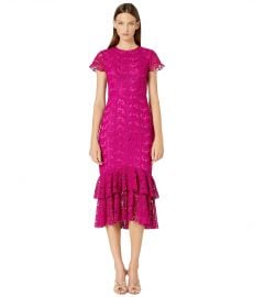 ML Monique Lhuillier Lace Midi Dress at Zappos