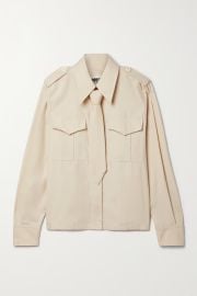 MM6 MAISON MARGIELA Chino cotton and Lyocell-blend twill shirt NET-A-PORTER at Net a Porter