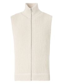 MM6 Maison Margiela Knitted Sleeveless Cardigan Neutrals at Farfetch
