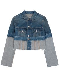 MM6 Maison Margiela raw-cut Deconstructed Denim Jacket - at Farfetch