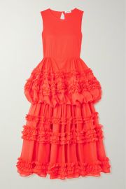 MOLLY GODDARD Dolores ruffled tiered cotton-voile maxi dress NET-A-PORTER at Net a Porter