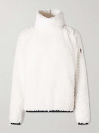 MONCLER GRENOBLE Teddy Logo-Appliquéd Fleece Sweatshirt at Mr Porter