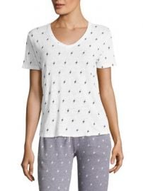 MONROW - Boxy V-neck Tee at Saks Fifth Avenue