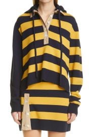 MONSE Rugby Stripe Hooded Sweater at Nordstrom