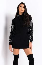 MORE THAN A MOMENT PEARL SWEATSHIRT DRESS at Akira