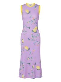MOSCHINO JEANS floral-print Sleeveless Midi Dress Purple at Farfetch