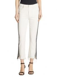 MOTHER - Insider Striped Cropped Step Hem Jeans at Saks Fifth Avenue