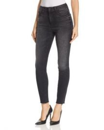 MOTHER Looker High-Rise Ankle Fray Skinny Jeans in Night Hawk  Women - Bloomingdale s at Bloomingdales