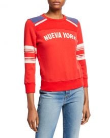 MOTHER The 1 2  amp  1 2 Koozie NY Pullover Sweater at Neiman Marcus