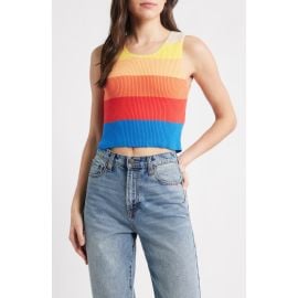 MOTHER The Colorblock Sleeveless Rib Sweater at Nordstrom