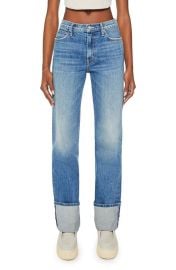 MOTHER The Duster Skimp Cuffed Straight Leg Jeans at Nordstrom