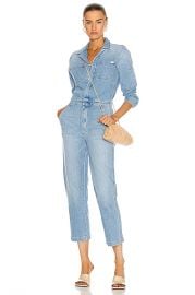 MOTHER The Half Spring Take-Off Ankle Jumpsuit in Zapped   FWRD at Forward