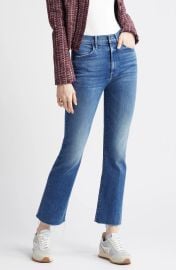 MOTHER The Hustler Fray Ankle Bootcut Jeans at Nordstrom