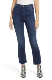 MOTHER The Hustler High Waist Ankle Fray Jeans at Nordstrom