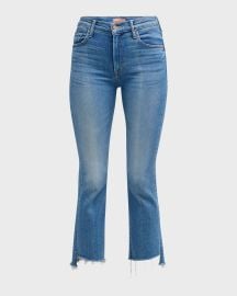 MOTHER The Insider Crop Step Fray Jeans at Neiman Marcus